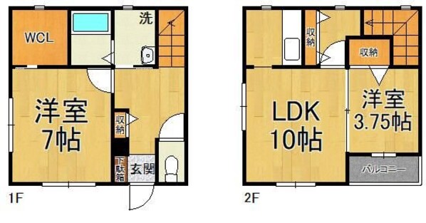 クレール白山IVの物件間取画像